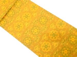 花更紗模様織り出し　名古屋帯